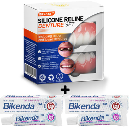 Bikenda™ Silikon-Zahnprothesen-Reline-Set (Deutsche Zahnärztekammer-zertifiziert)🍀