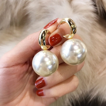 Copy of 2021 New Korean Style Contracted Heart Pearl Earrings For Women Sweet Flower Zircon Geometric Stud Earring Girl Party Jewelry
