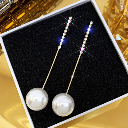 Copy of 2021 New Korean Style Contracted Heart Pearl Earrings For Women Sweet Flower Zircon Geometric Stud Earring Girl Party Jewelry