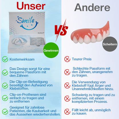 ✅Offizieller Store | EzySmile™ Formbare Zahnprothesen und spezielle Reinigungstabletten 🧑🏽‍⚕️Zertifiziert durch die Deutsche Zahnärztliche Gesellschaft (DGZ)